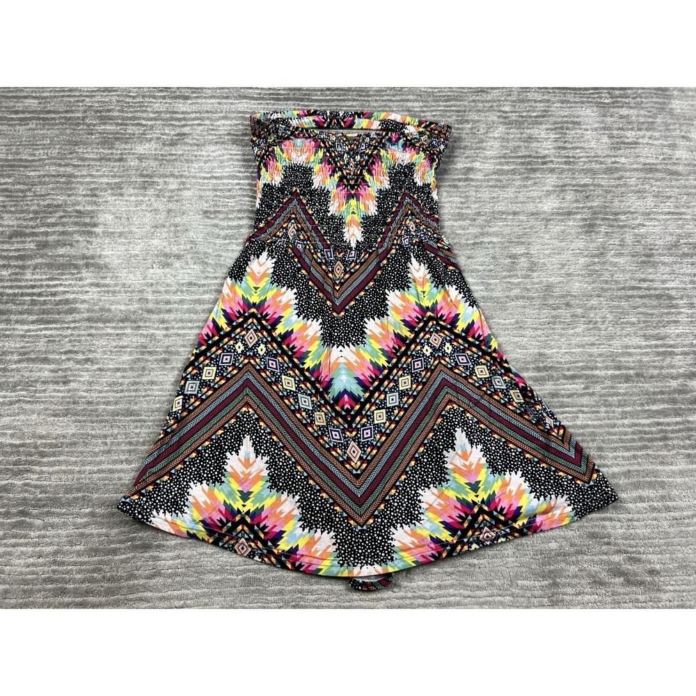 Ocean Drive Mini Dress Womens Small Multicolor Sleeveless Rayon Blend